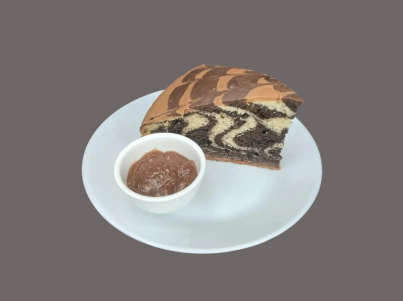 Торт Зебра с карамельным соусом (115/30 гр)