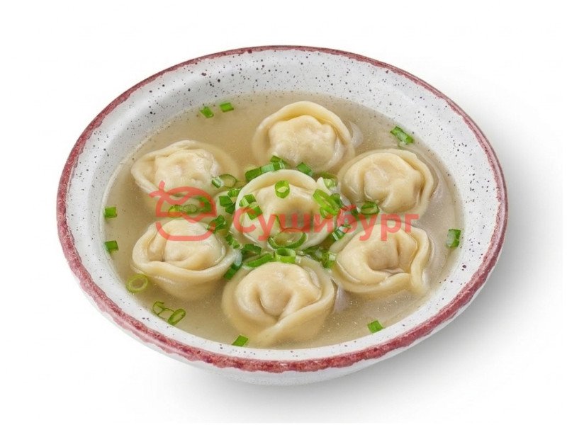 Пельмени с бульоном