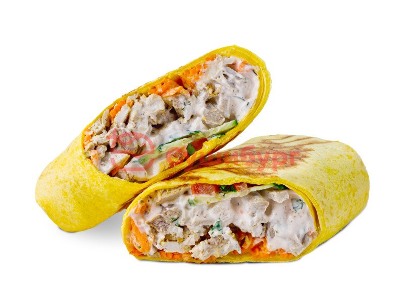 Сырная шаурма со свининой 